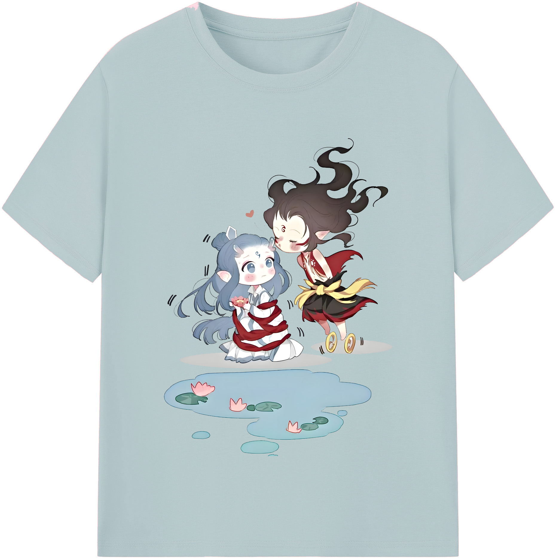 （画像用） Ne Zha 2 ナタ 魔童の大暴れ 綿100％半袖Tシャツ（フロントプリント）